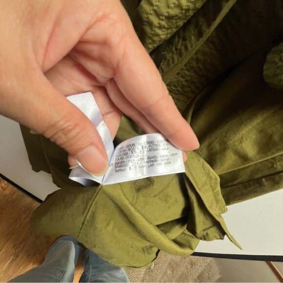 Zara Green v neck button button shirt maxi cotton dress Sz XS - Picture 14 of 15